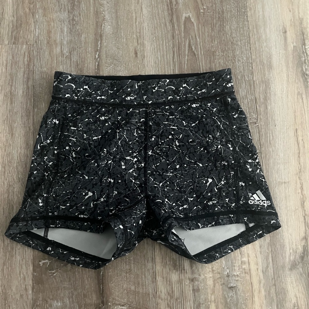 Adidas Women's Black and White Athletic Shorts